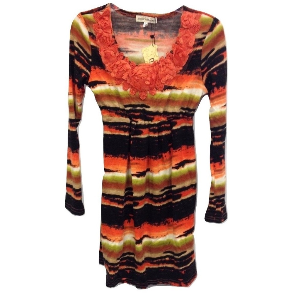 😀 3 for $20 NEW Moon River VTG Retro 1970s Dress